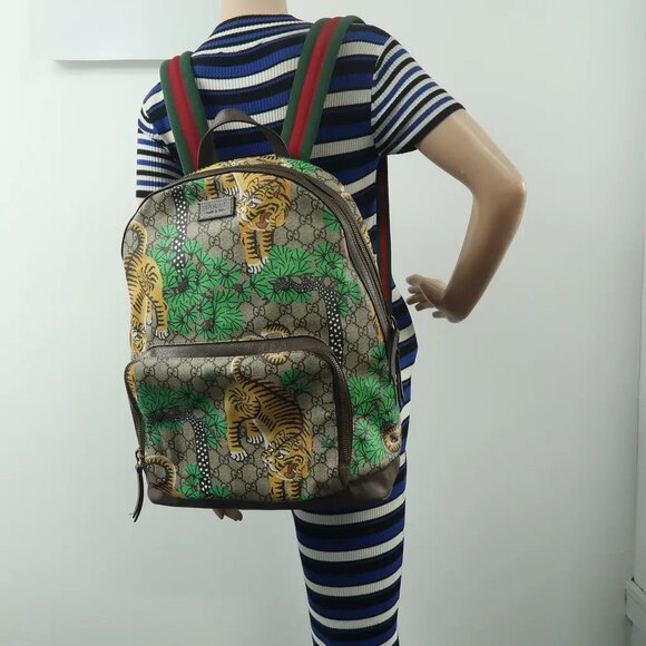 GUCCI  Brown Canvas Backpack 1022-041125 - Picture 12 of 12